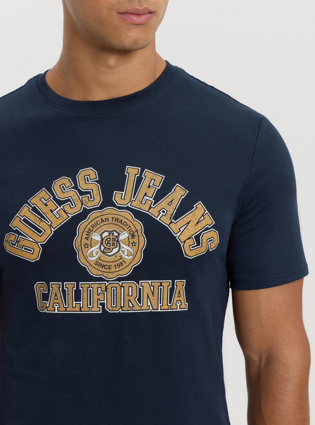 Guess Jeans Navy Printed T-Shirt