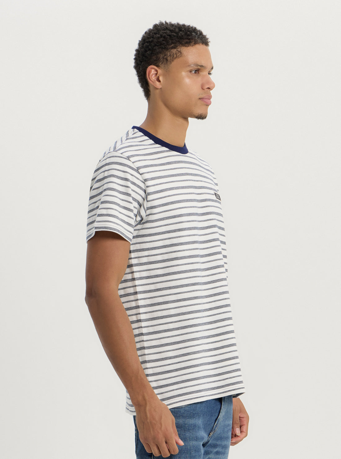 White Blue Marina Stripe T-Shirt