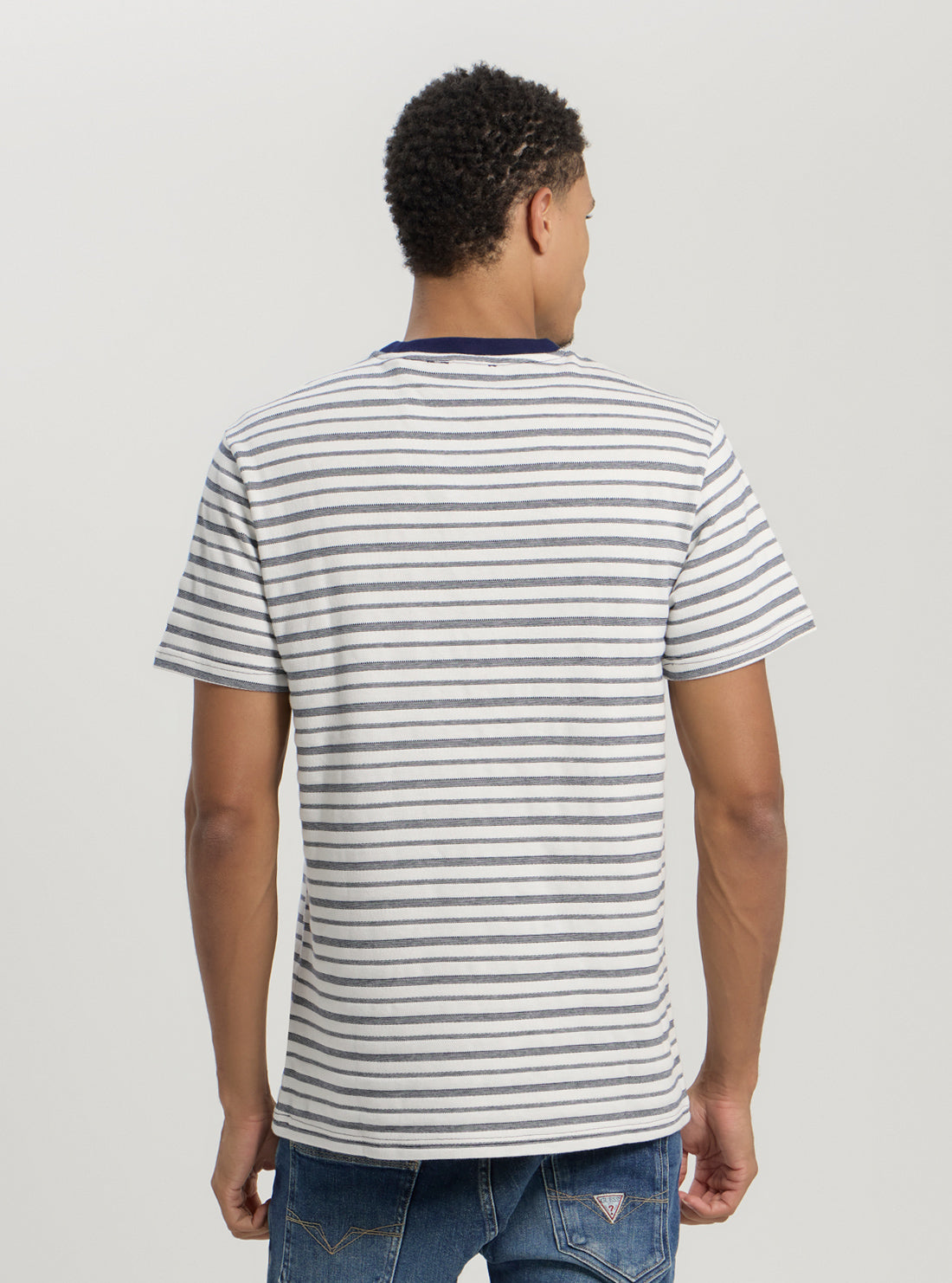 White Blue Marina Stripe T-Shirt