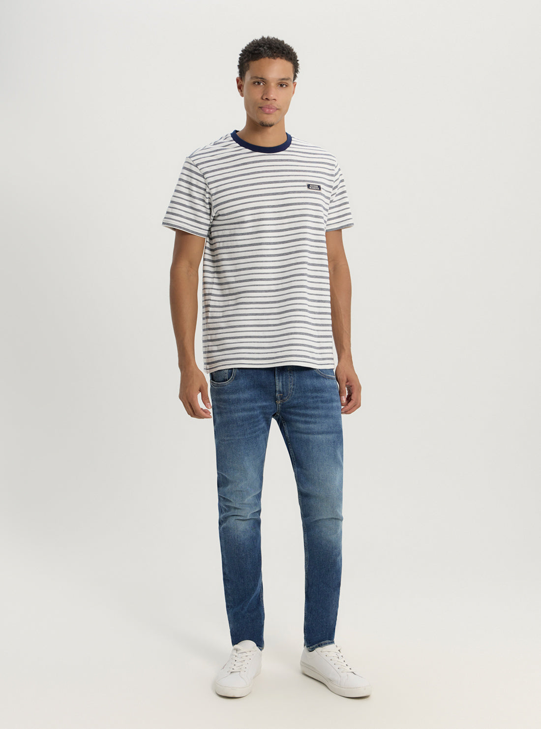 White Blue Marina Stripe T-Shirt
