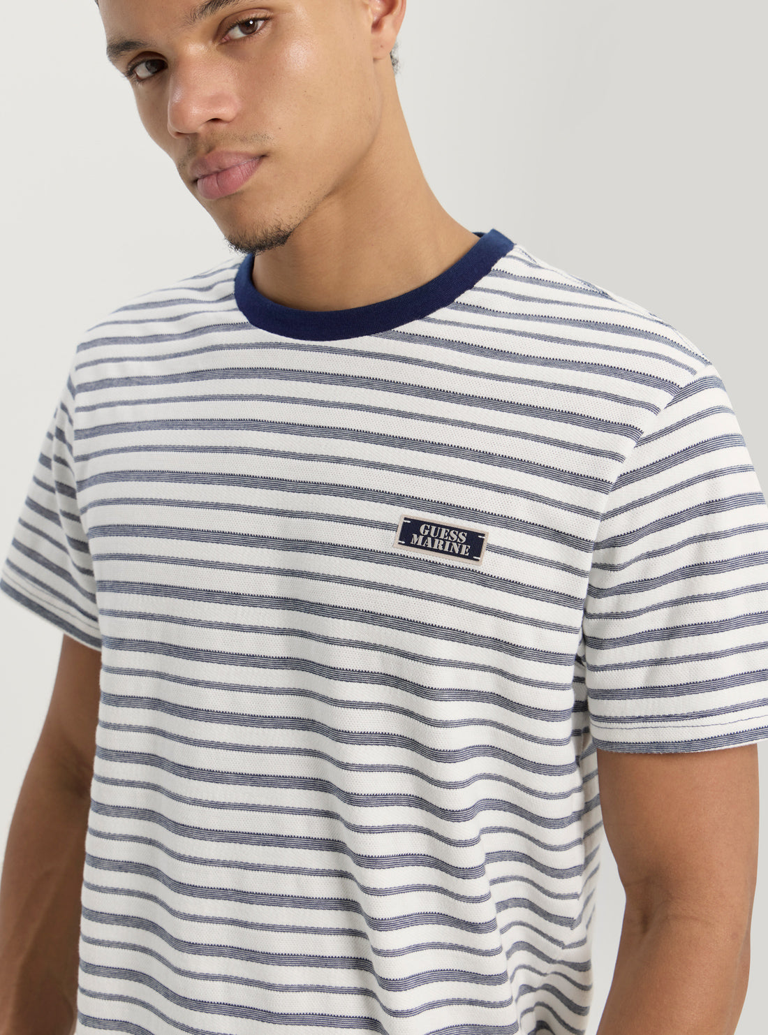 White Blue Marina Stripe T-Shirt