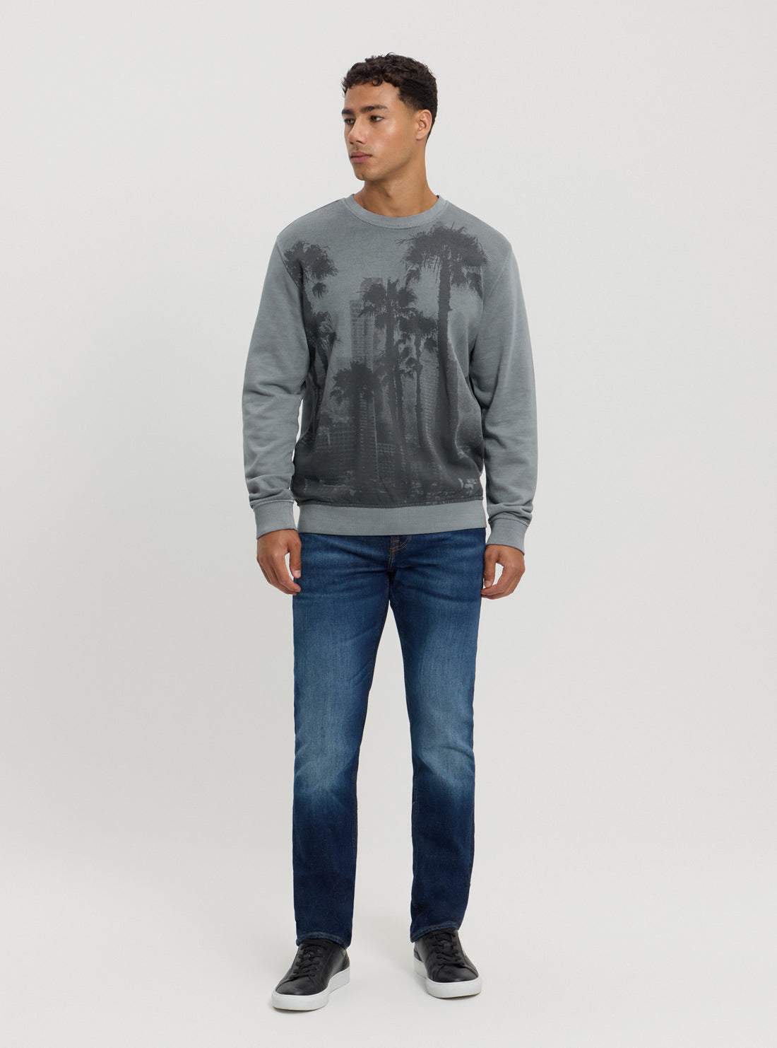Eco Grey Palm Jumper