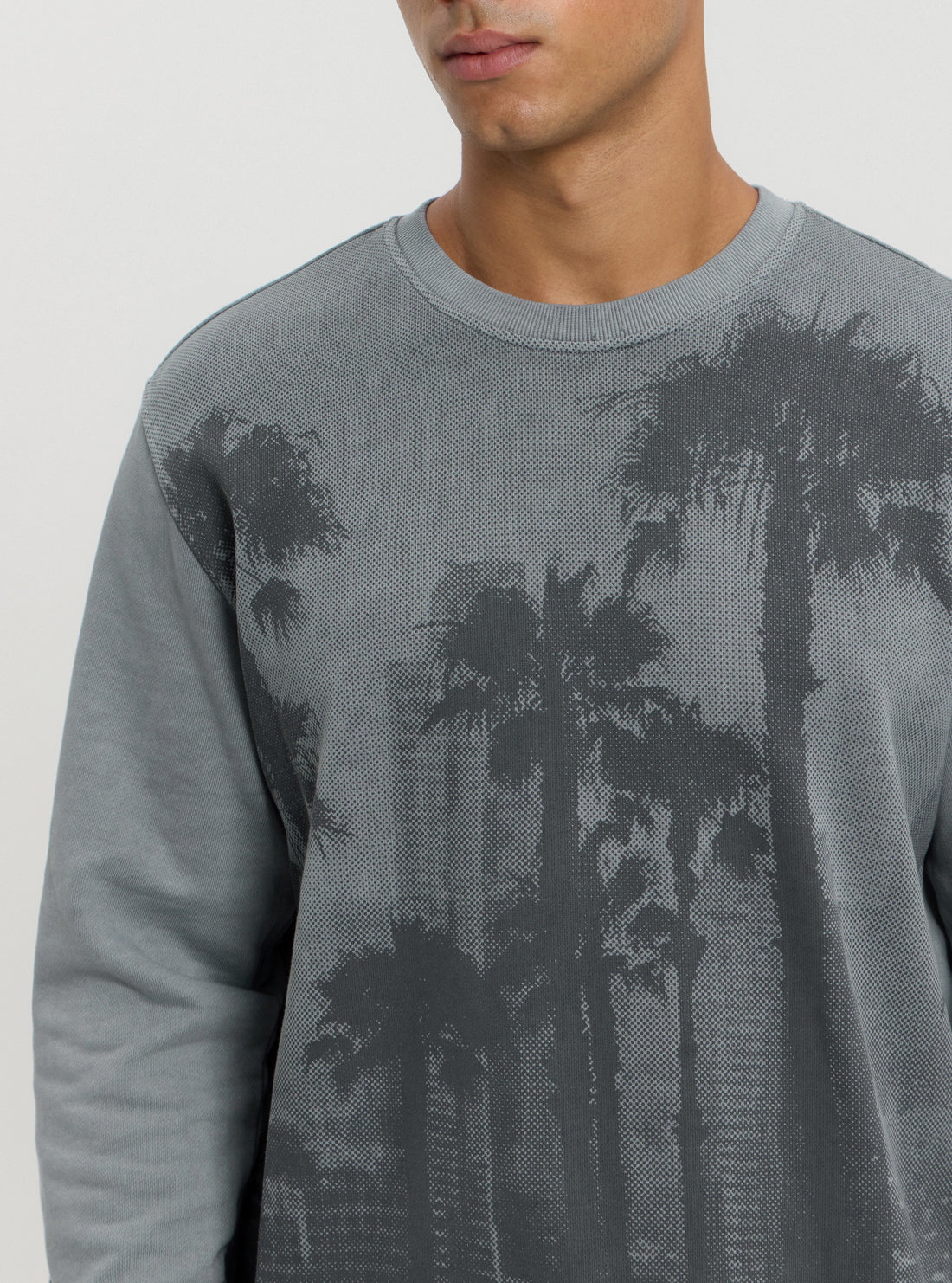 Eco Grey Palm Jumper