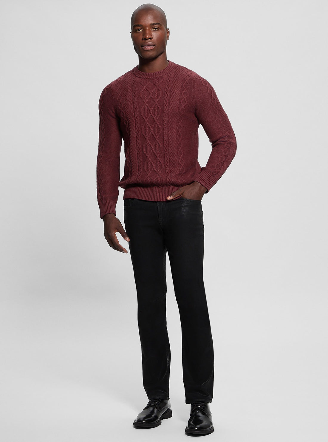Red Noah Cable Knit Jumper