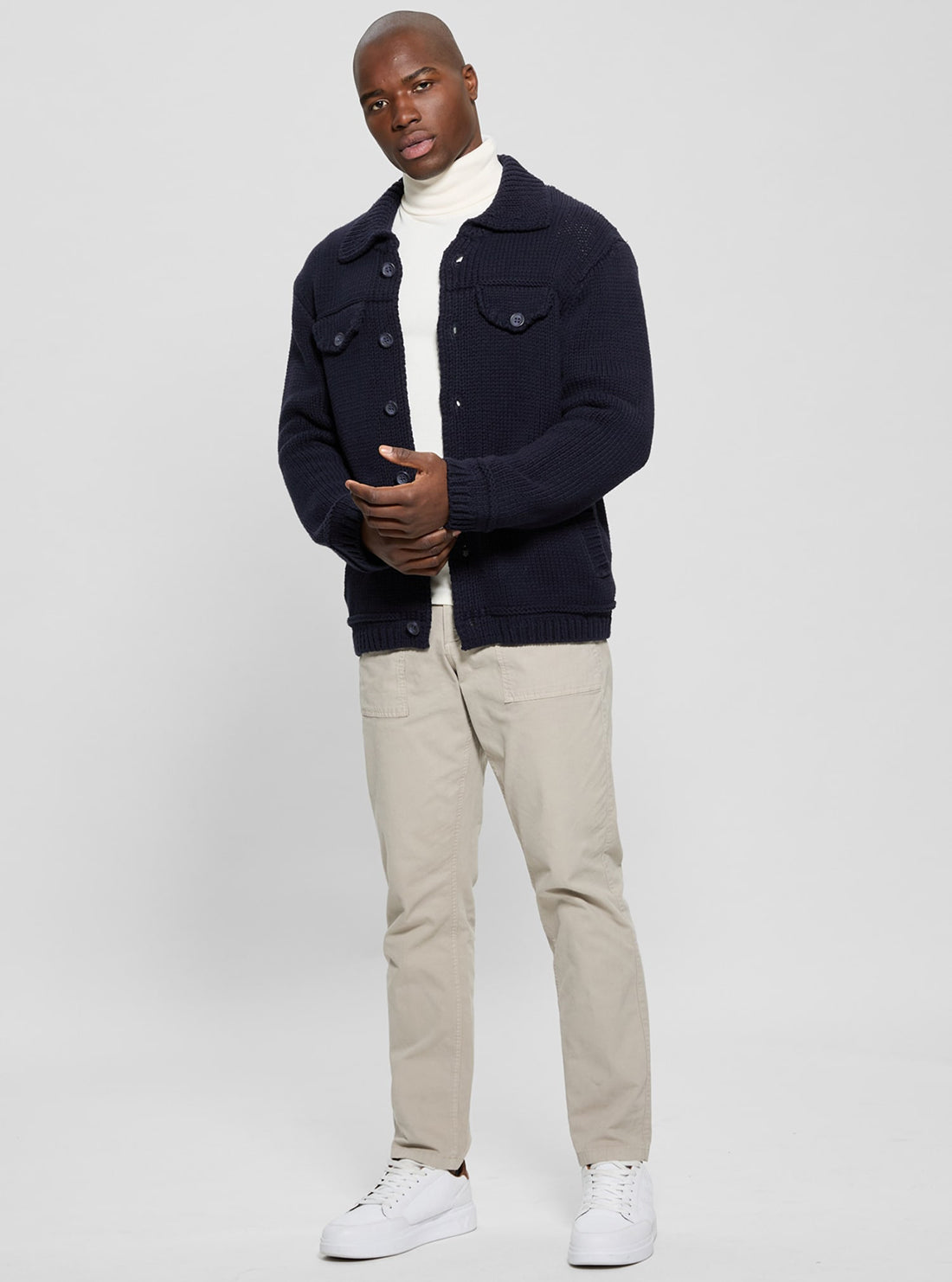 Blue Silas Trucker Knit Jacket