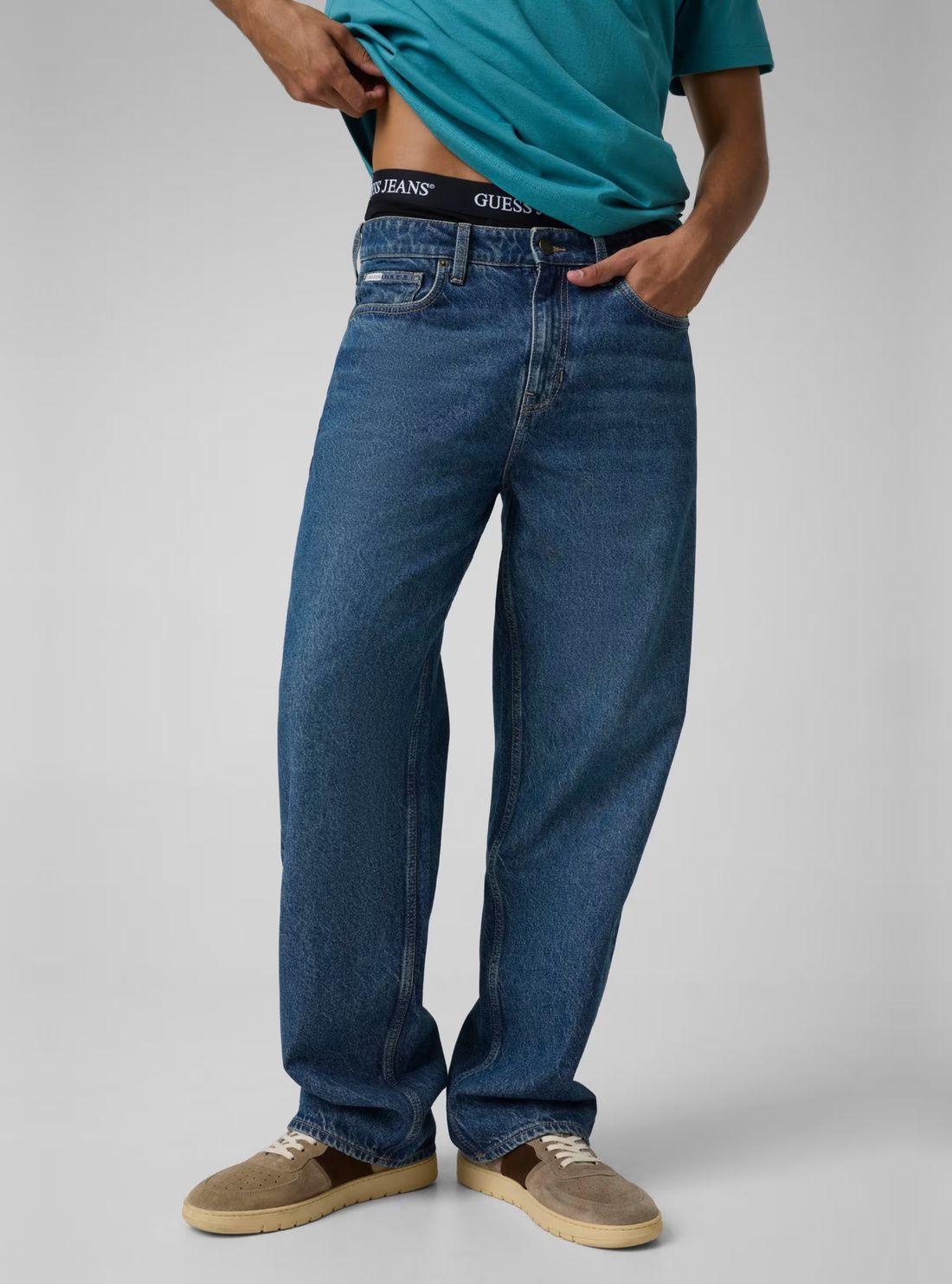 Guess Jeans G18 Relaxed Jeans in Medium Wash M5YAB3D6368  Front View