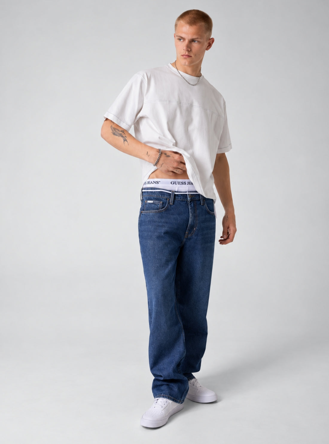 Guess Jeans G18 Relaxed Jeans in Medium Wash M5YAB3D6368 Full View