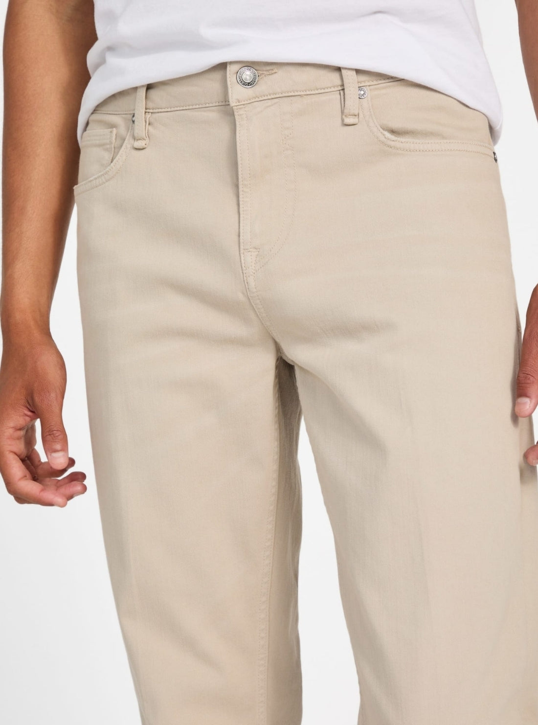 GUESS Mens Beige Angels Chino Pant M5YAN2WHD51 Detail View