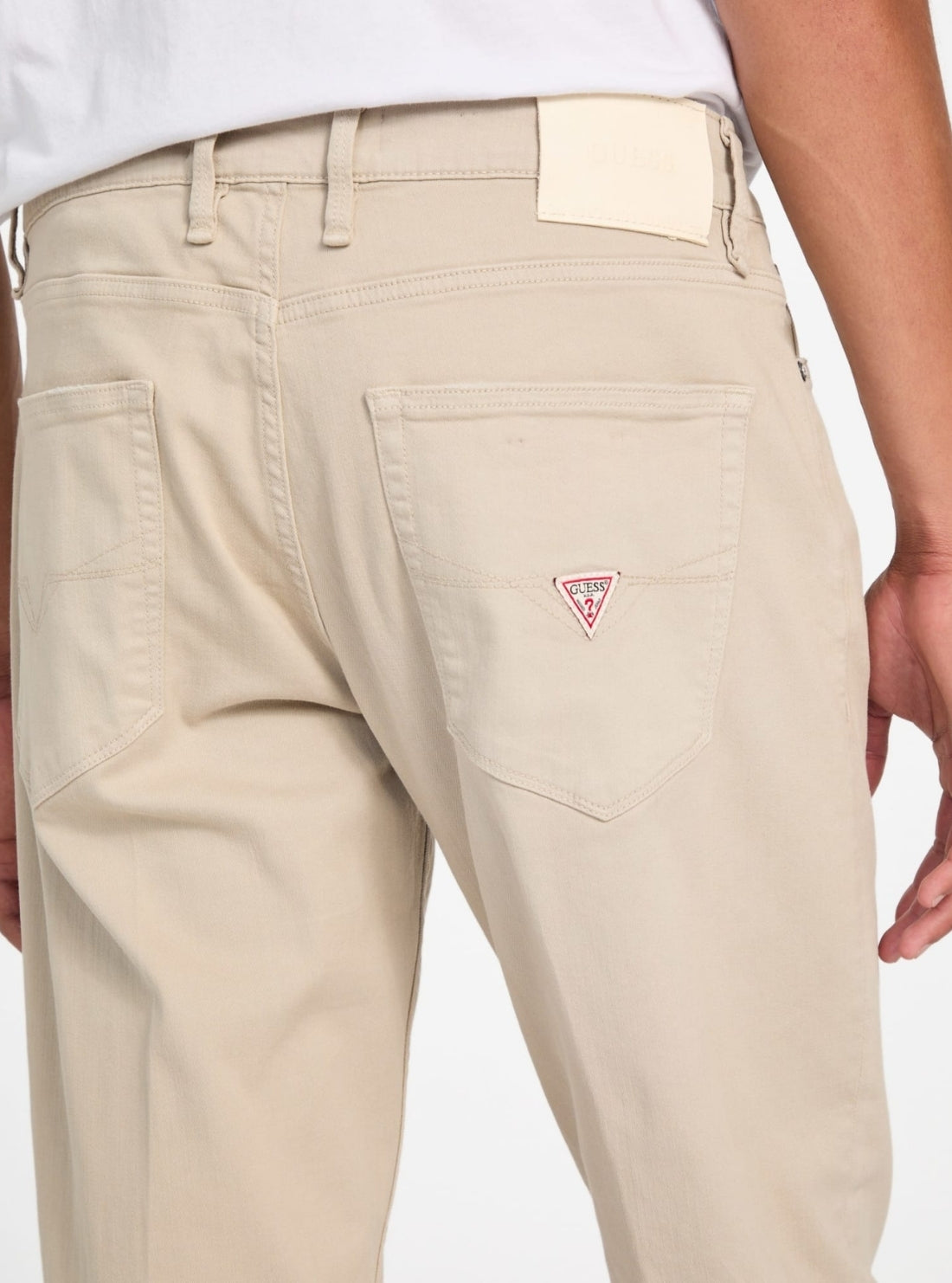 GUESS Mens Beige Angels Chino Pant M5YAN2WHD51 Detail View