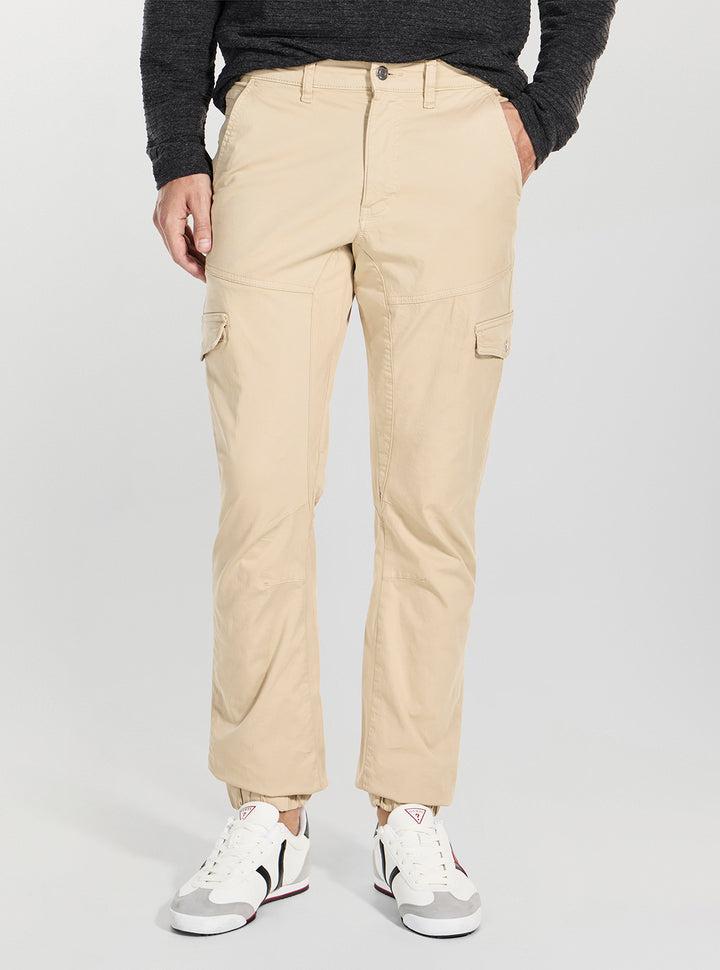 GUESS Mens Beige Rubin Kombat Pants M5YB54WHD71 Front View