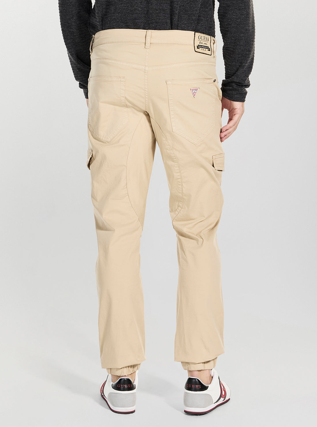 GUESS Mens Beige Rubin Kombat Pants M5YB54WHD71 Back View