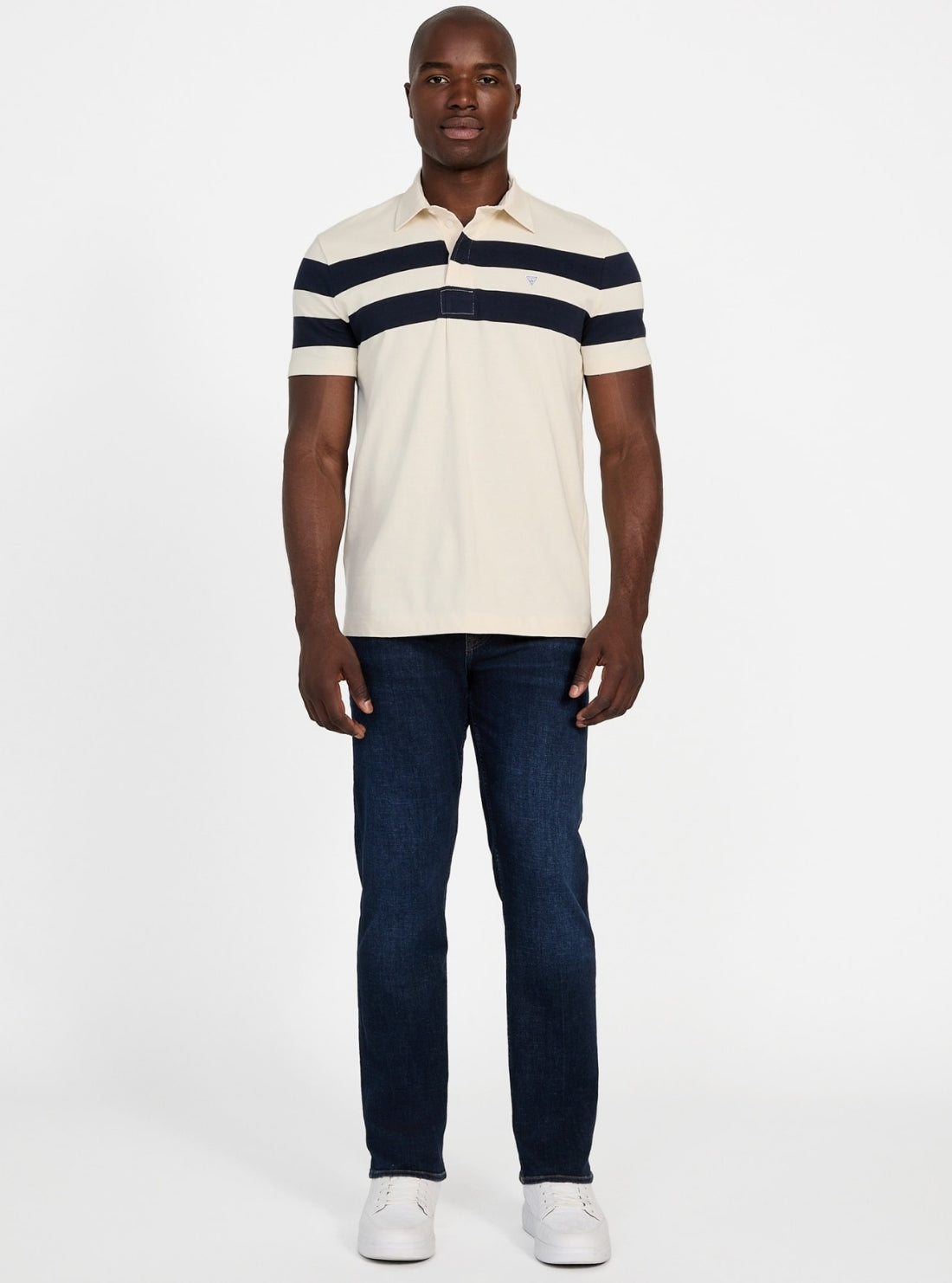 GUESS Mens Beige Marina Polo Shirt M5YP25K0241 Full View