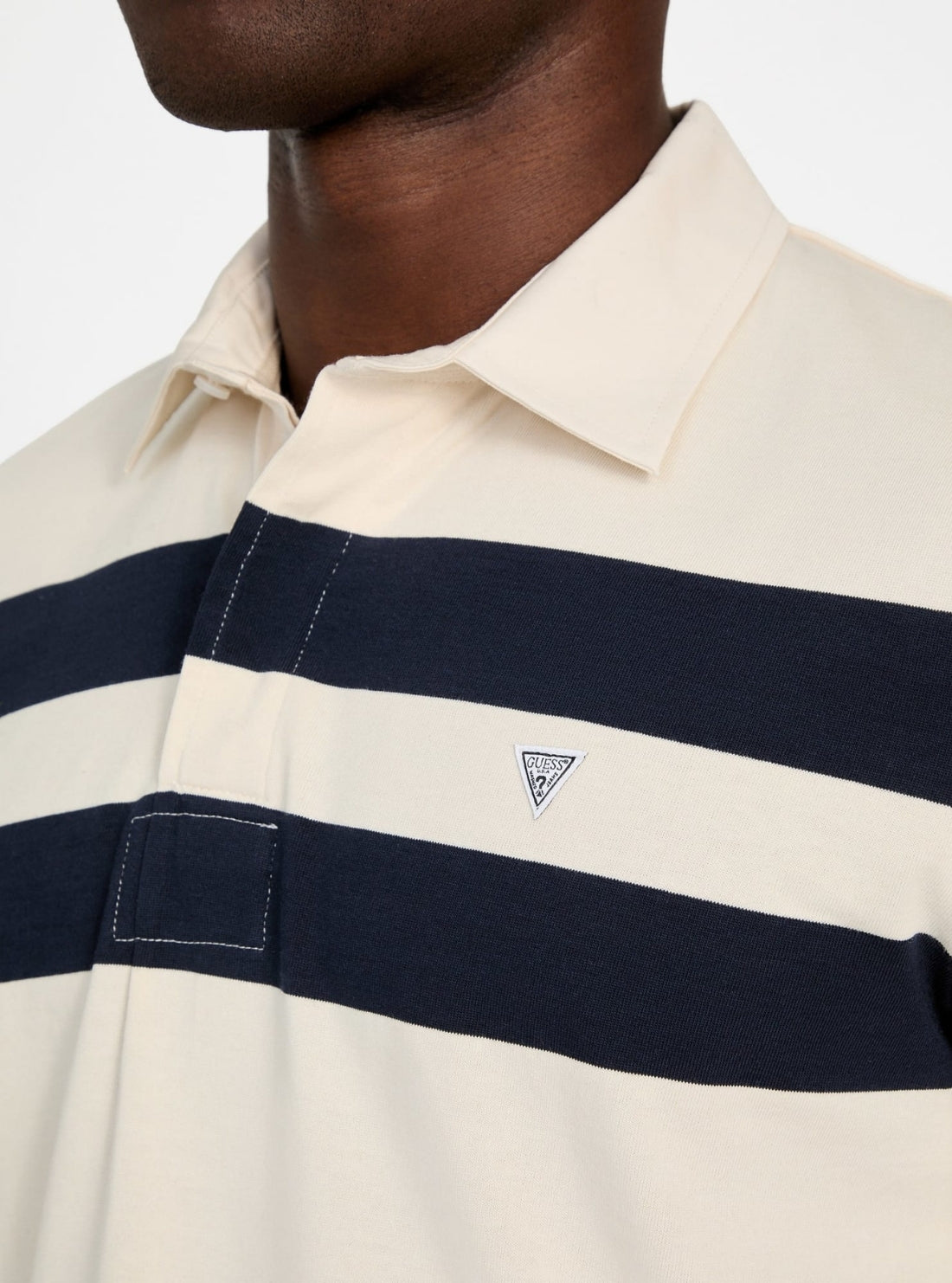 GUESS Mens Beige Marina Polo Shirt M5YP25K0241 Detail View