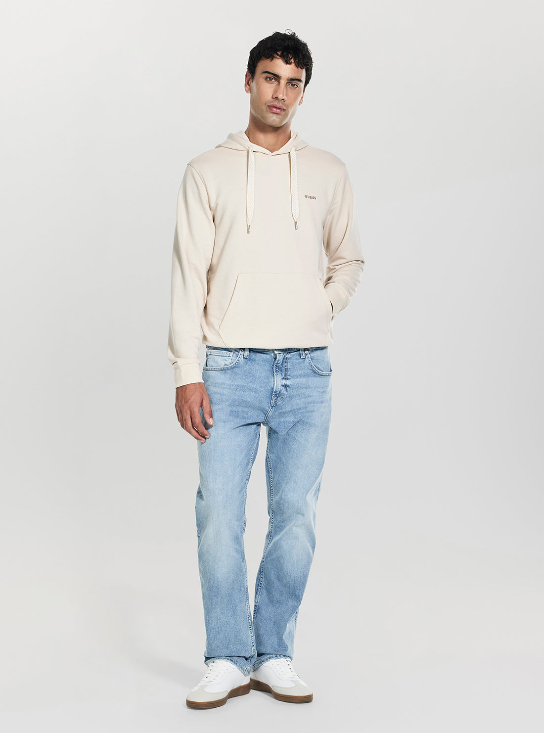 GUESS Mens Mid-Rise Resort Rodeo Jeans in Light Wash M6GA31D0779 Full View