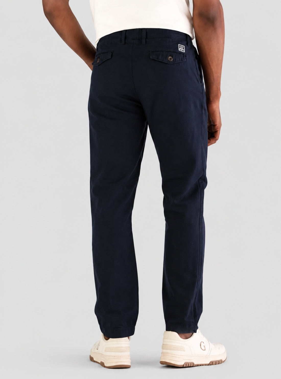 GUESS Mens Smart Blue Taylor Chino Pants M6GB76W1709 Back View