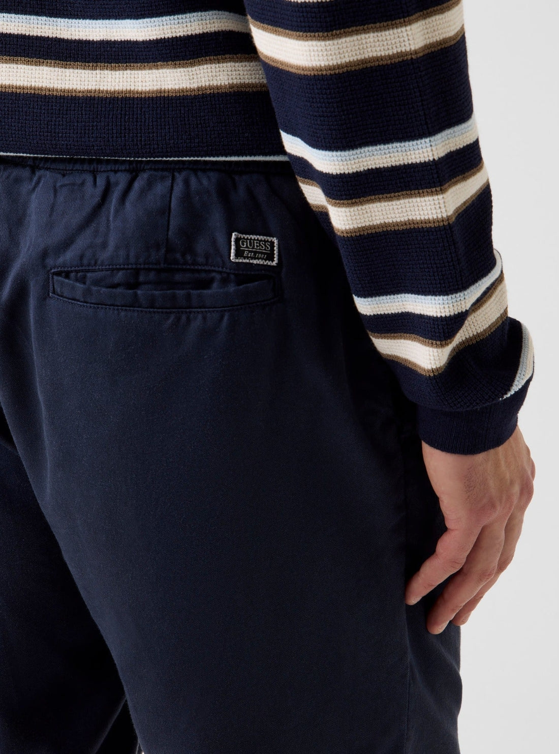 GUESS Mens Blue Axel Shorts M6GD55W1707 Detail View