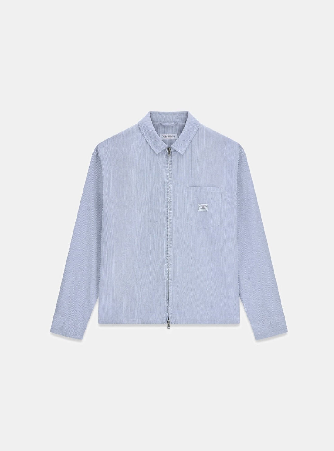Guess Jeans Blue Zip Front Shirt