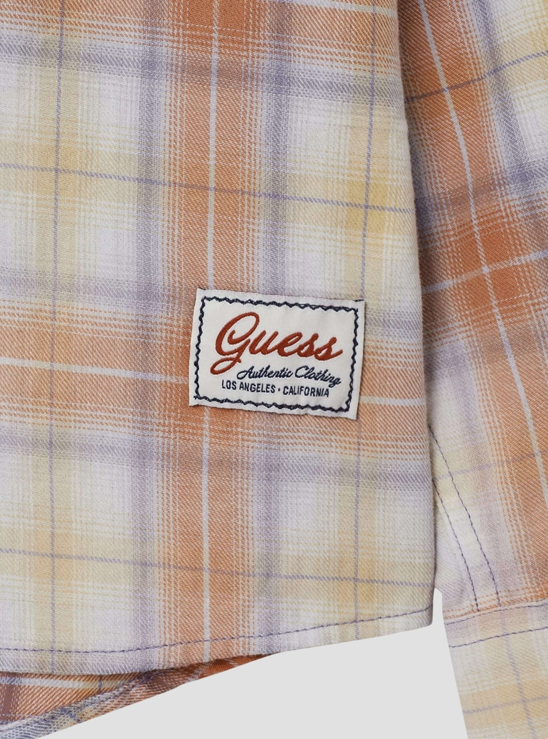GUESS Unisex Orange Unisex Woven Shirt M6GHAQW6936 Detail View2