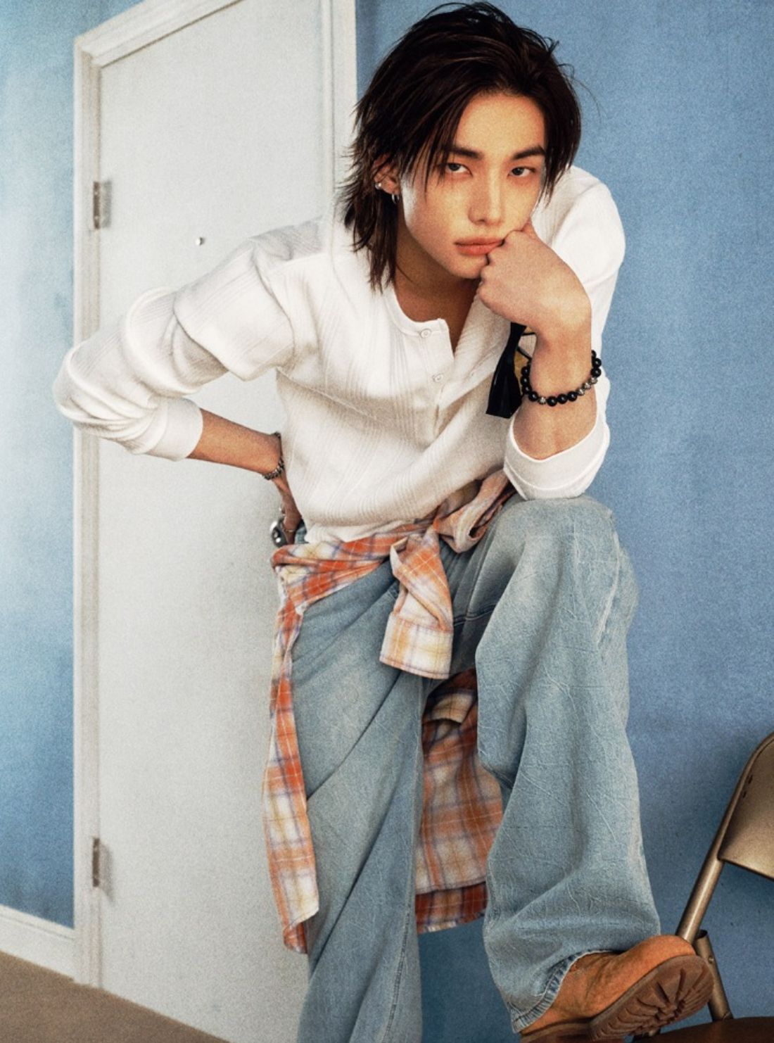 GUESS Unisex Orange Unisex Woven Shirt M6GHAQW6936 Hyunjin