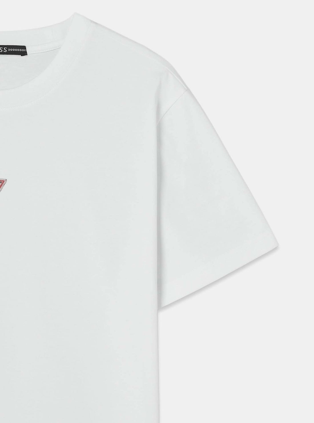 GUESS Mens White Logo Triangle T-Shirt M6GIAKK99Q7 Detail View