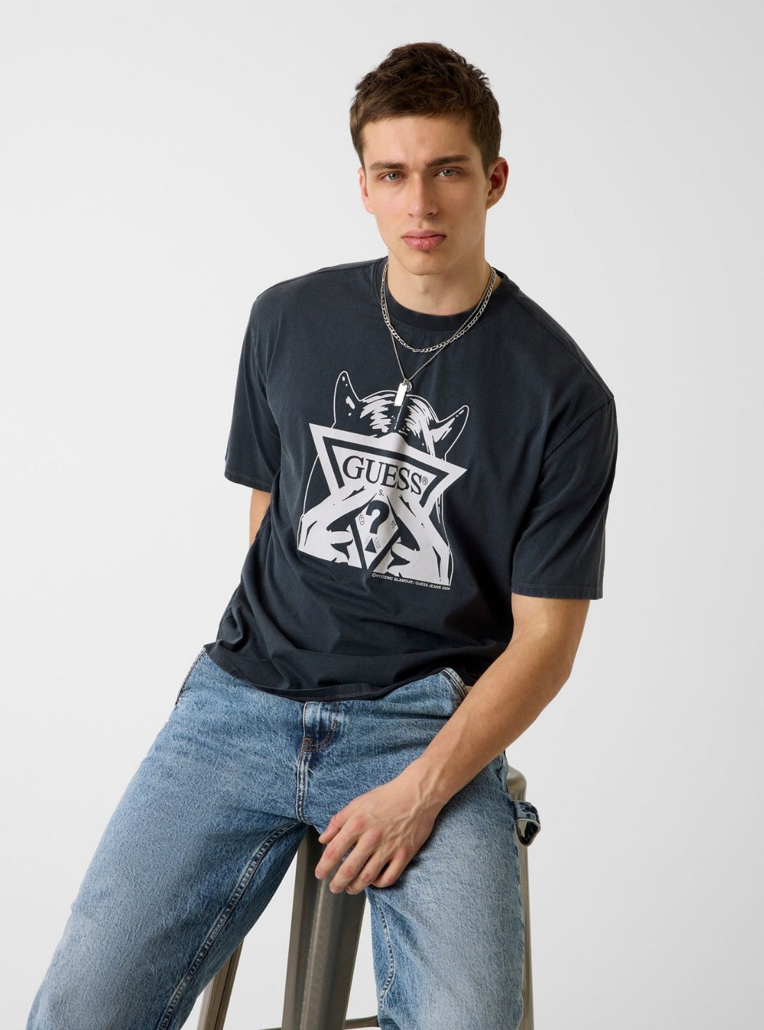 Guess Jeans x Hysteric Glamour Icon T-Shirt M6GIB5K8FQ4 Model View
