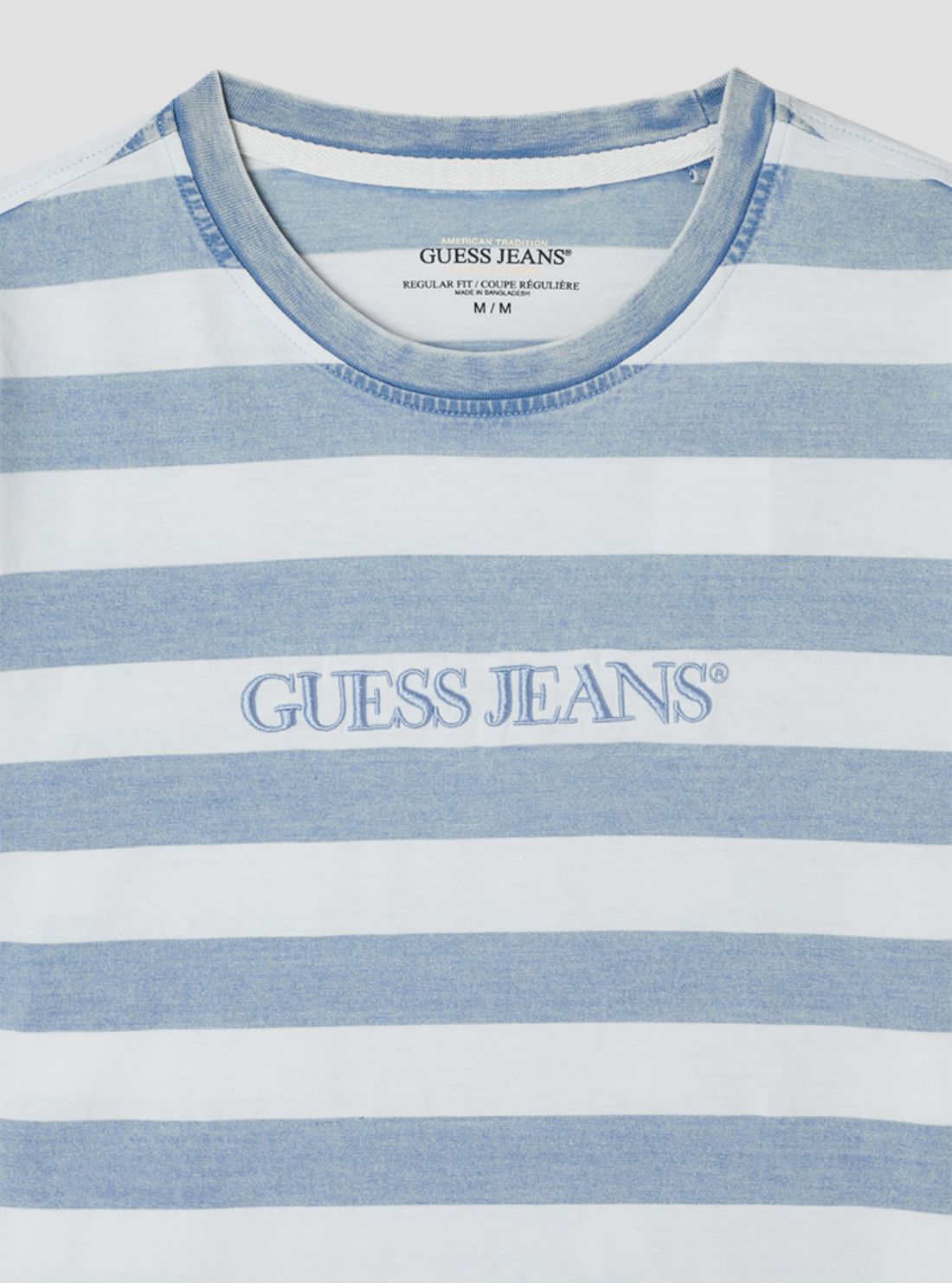 Guess Jeans Blue White Striped T-Shirt M6GIZ5KF531 Flatlay3
