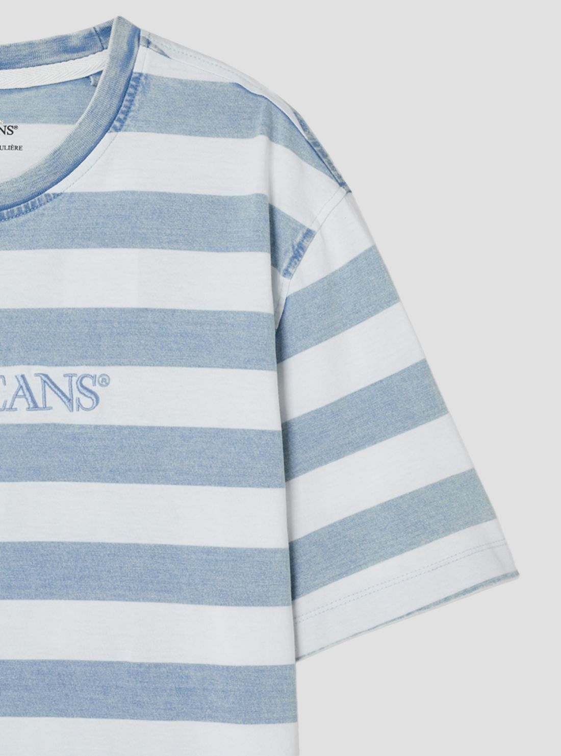 Guess Jeans Blue White Striped T-Shirt M6GIZ5KF531 Flatlay2
