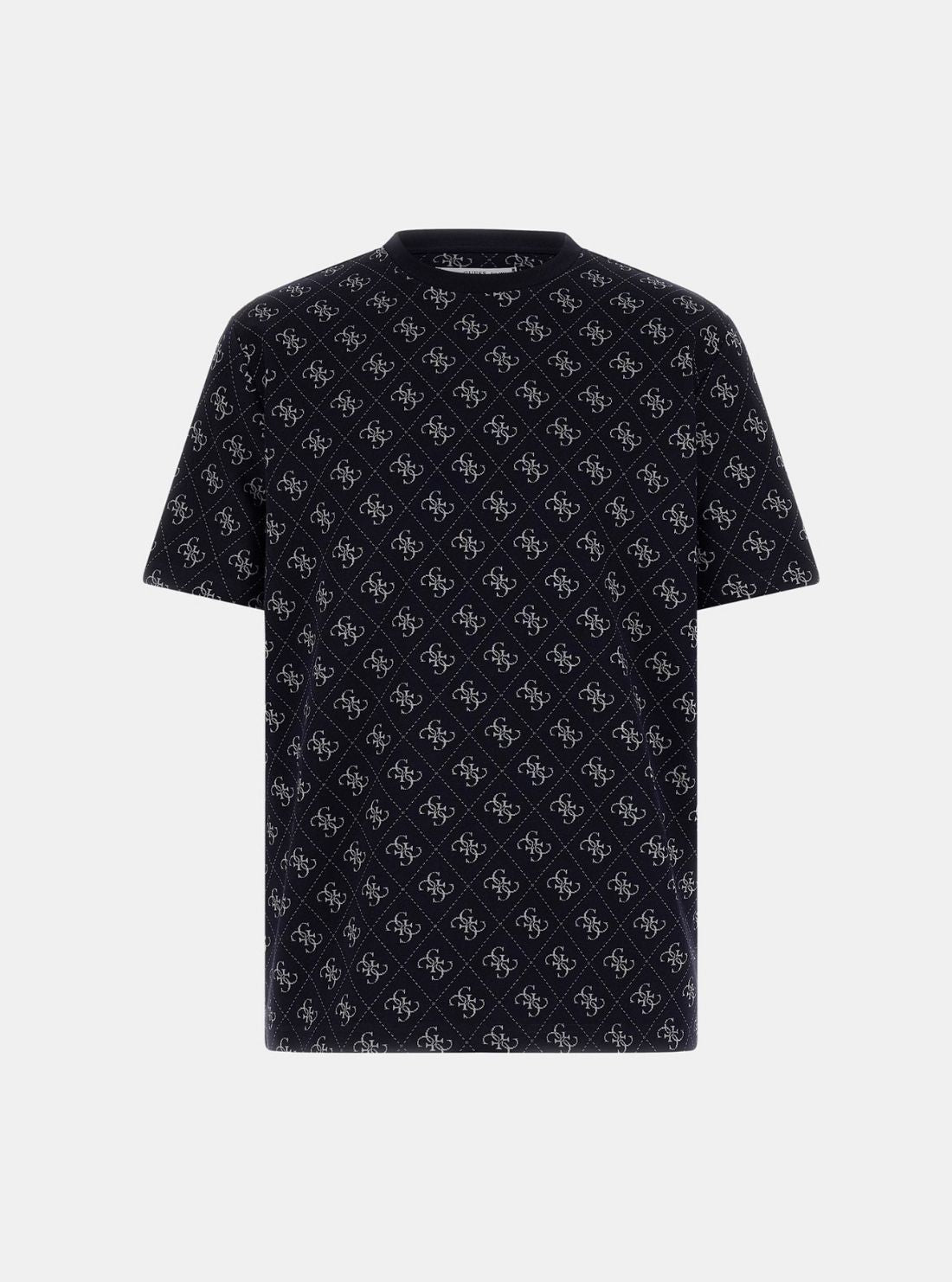 GUESS Mens Blue Allover 4G Smart Jacquard Knit Top M6GP34K3200 Flatlay