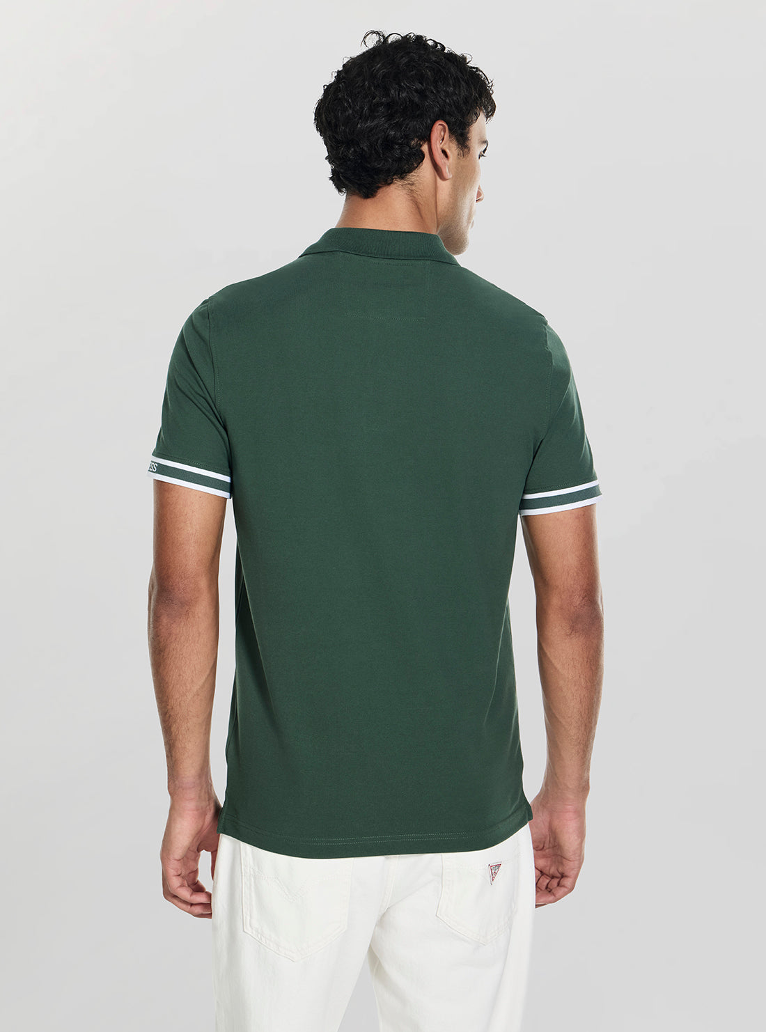 GUESS Womens Green Lyle Polo Shirt M6GP60K3076 Back View