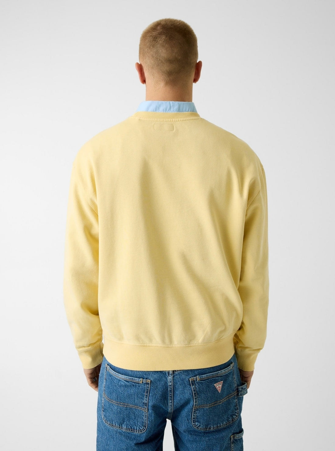 Guess Jeans Yellow Field Regular Sweatshirt M6GQA6KCPR1 Back View