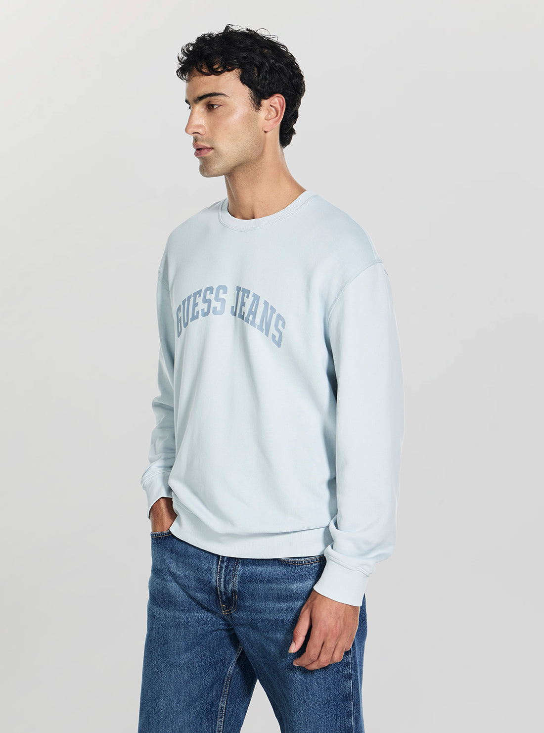 Guess Jeans Blue Logo Sweatshirt M6GQA6KCPR1 Side View
