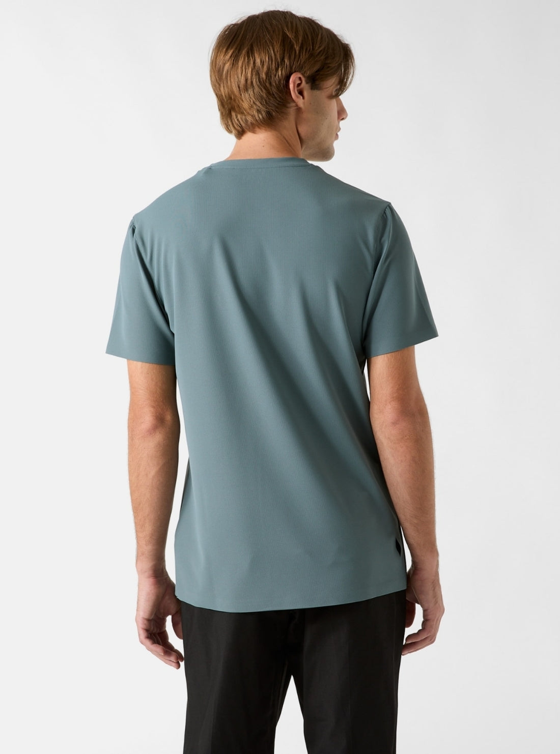 GUESS Mens Blue New Tech Stretch T-Shirt M6RI19KD202 Back View