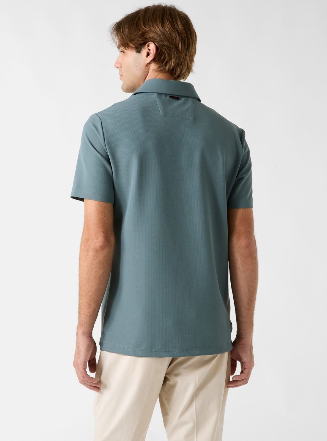GUESS Mens Blue New Tech Stretch Polo Shirt M6RP02KD202 Back View