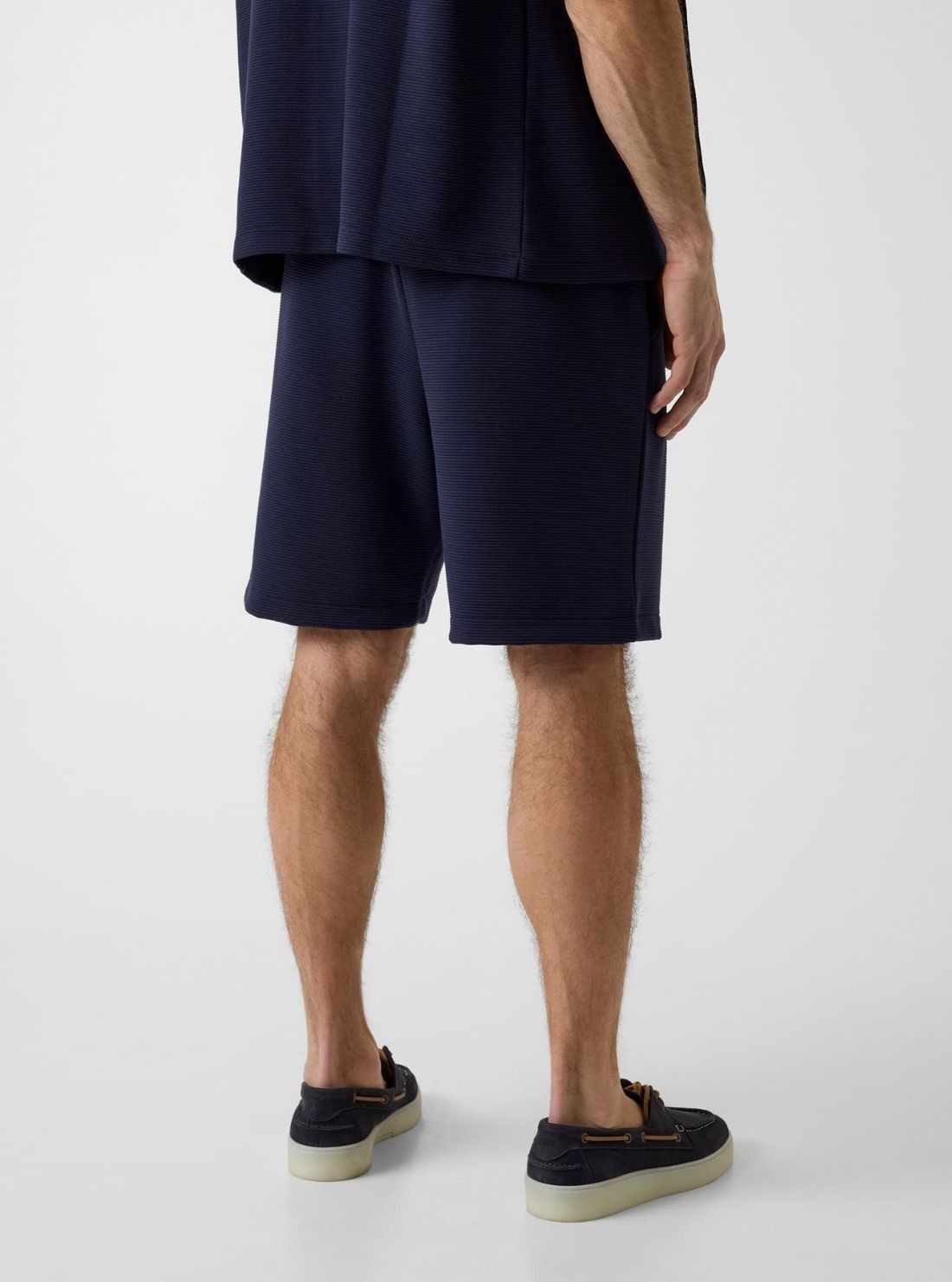 GUESS Mens Smart Blue Arin Solid Knit Shorts M6YD08K4573 Back View