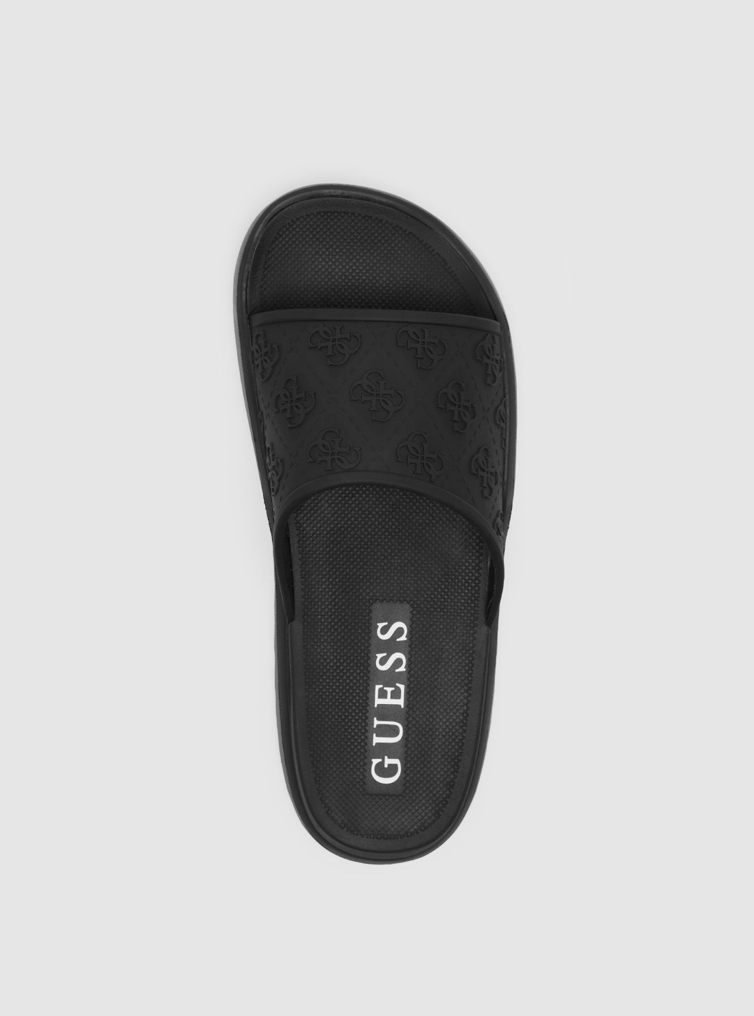 GUESS Mens Black Logo Magaria Slides MAGARIA Top View