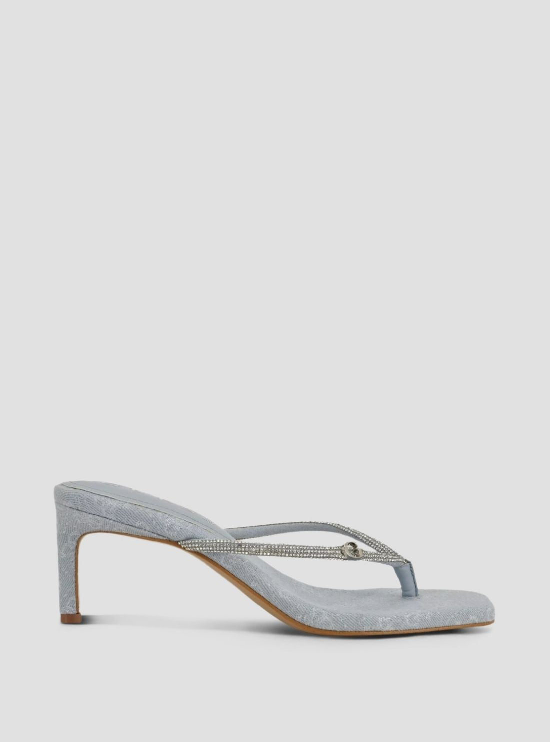 GUESS Womens Blue Logo Mayan Heeled Sandals MAYAN Side View2