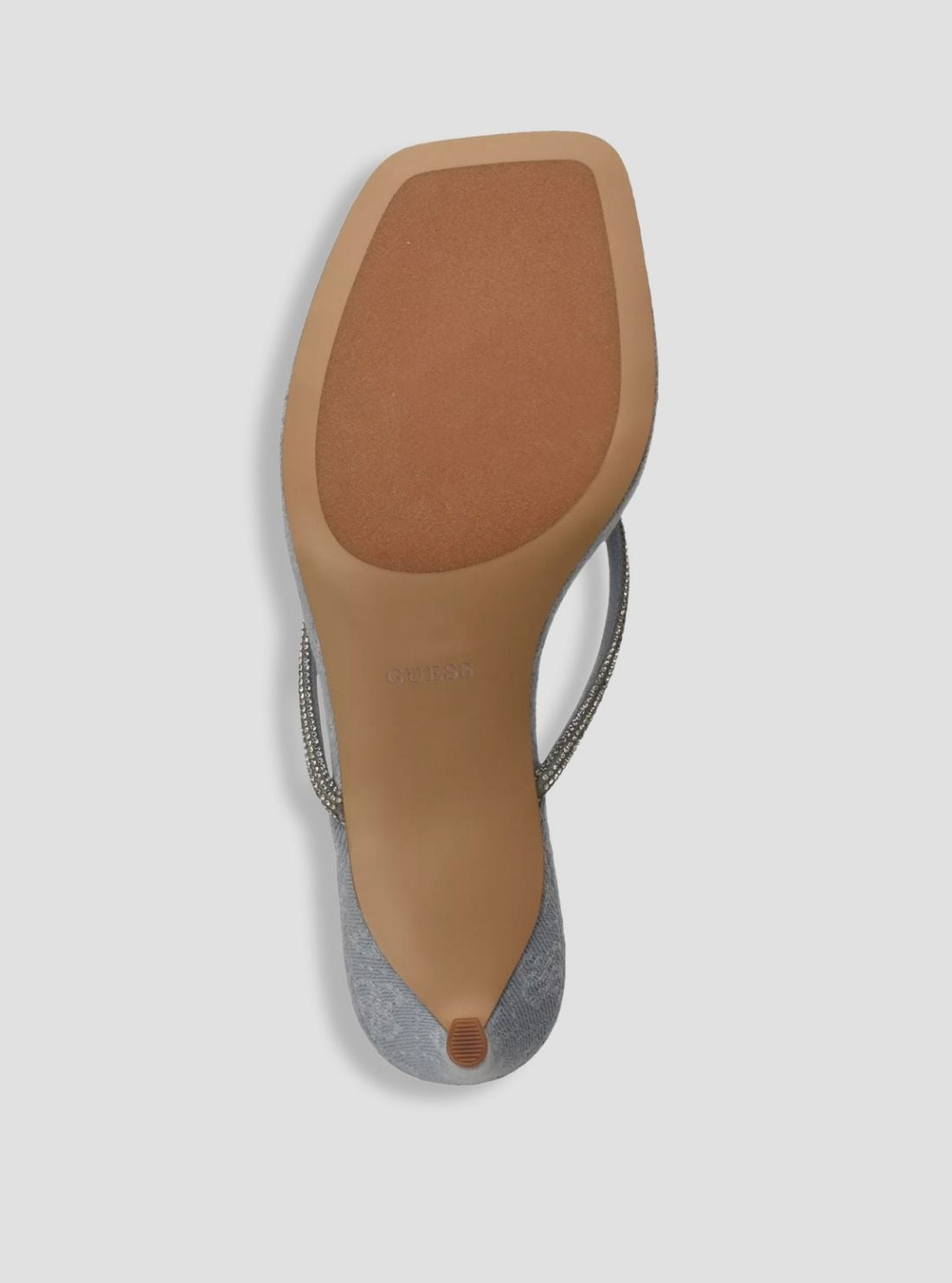 GUESS Womens Blue Logo Mayan Heeled Sandals MAYAN Bottom View