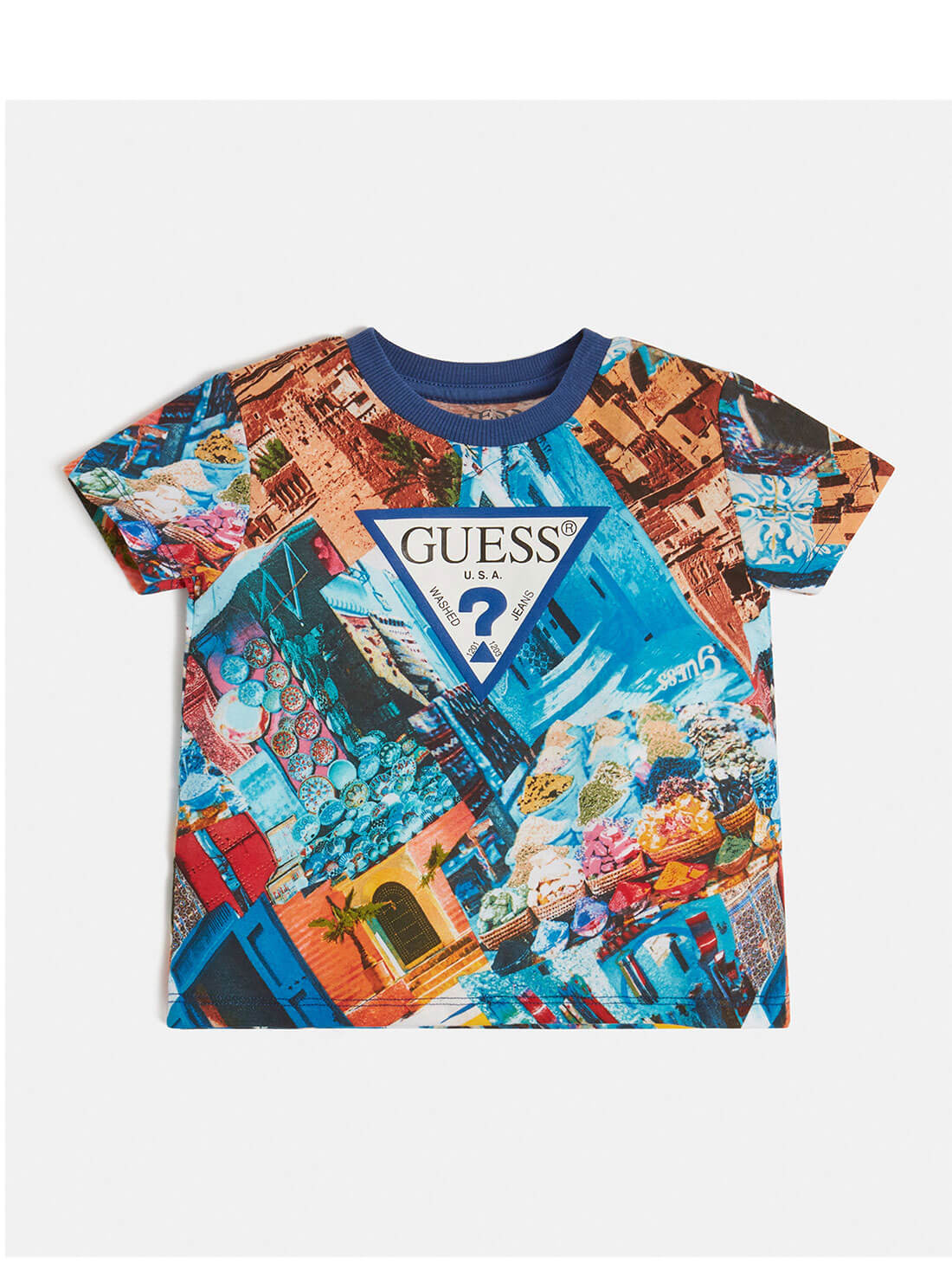 Boy's Graphic Patchwork T-Shirt (2-7) front view