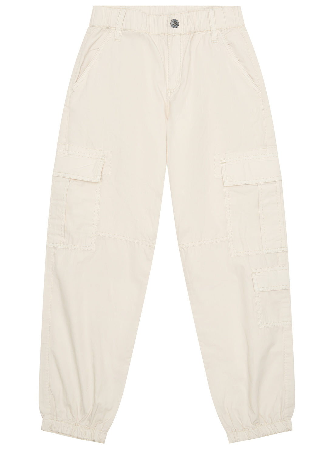 GUESS Kids Beige Poplin Parachute Pants (2–7) N5GB04WGBT1 Front View