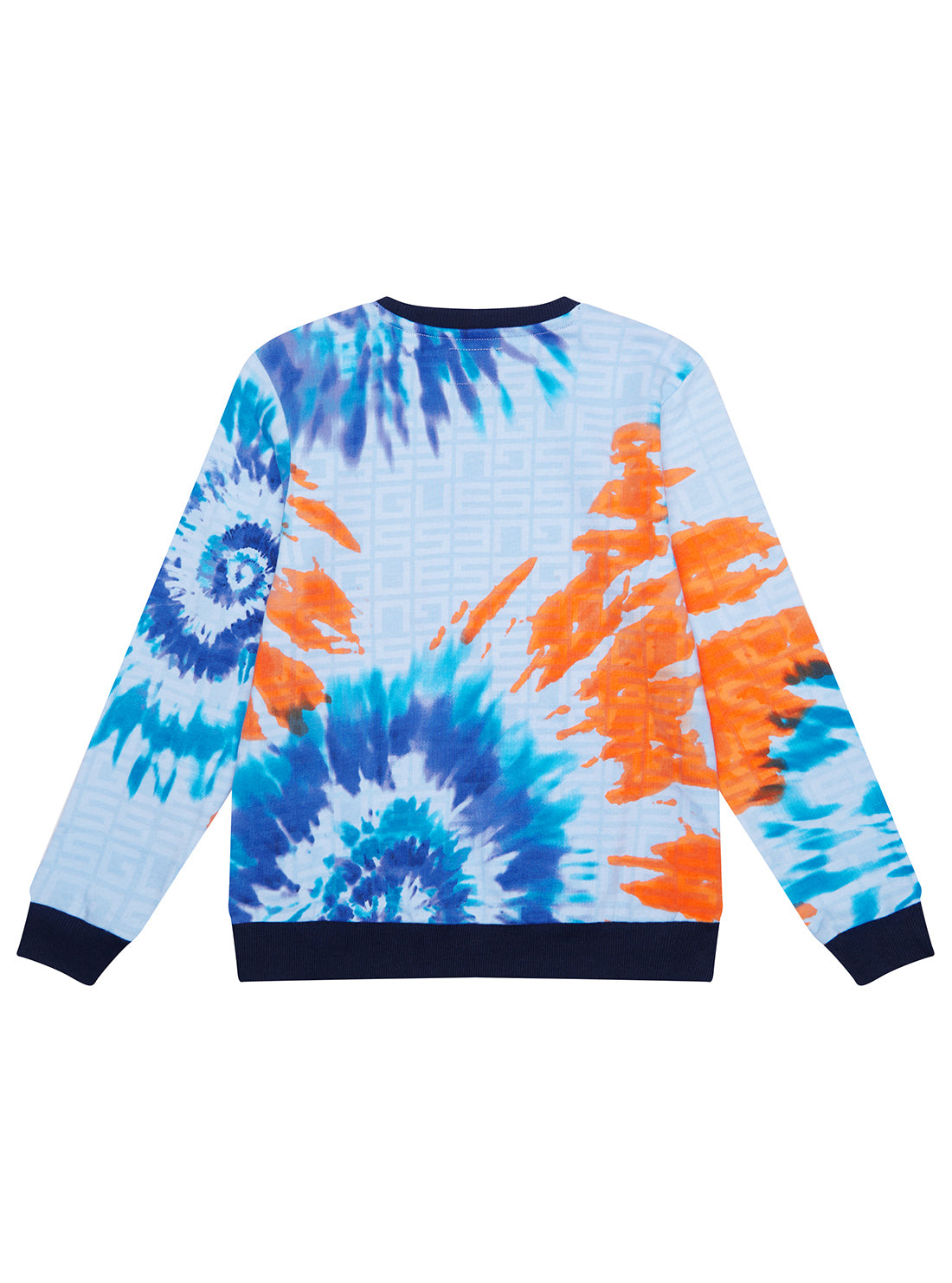 GUESS Kids Blue Tie-Dye Long Sleeve Active Top (2–7) N5GQ00KA6R4 Back View