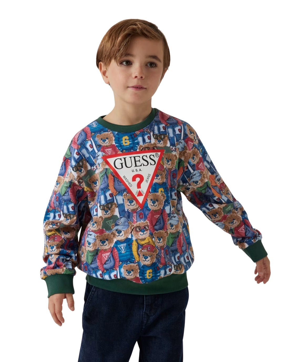 Teddy Bear Logo Long Sleeve Active Top (2-7)