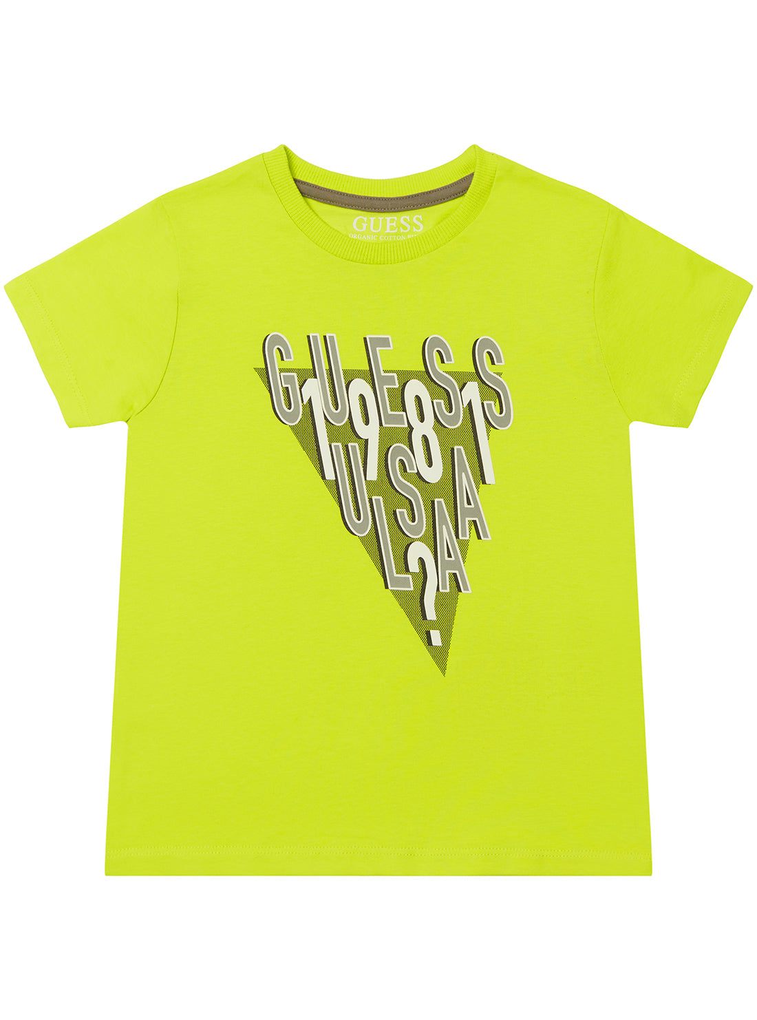 GUESS Kids Yellow Graphic T-Shirt (2-7) N5YI02K8HM4 Front View