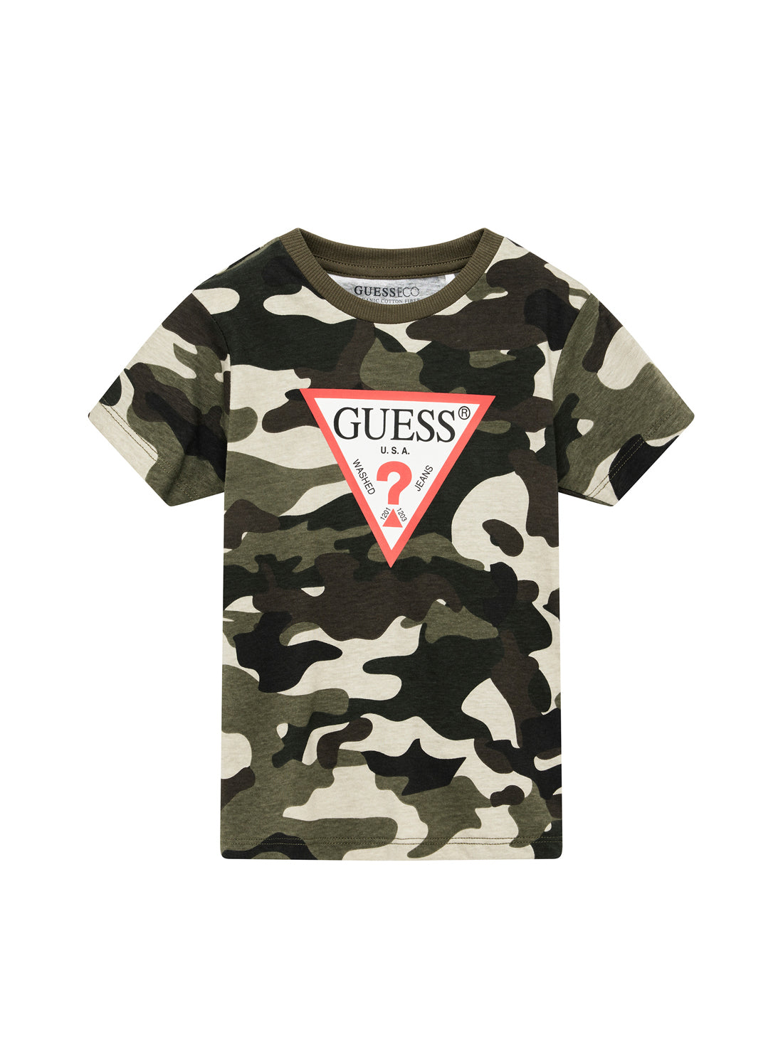 GUESS Kids Camouflage Print T-Shirt (2-7) N5YI04K8HM4 Front View