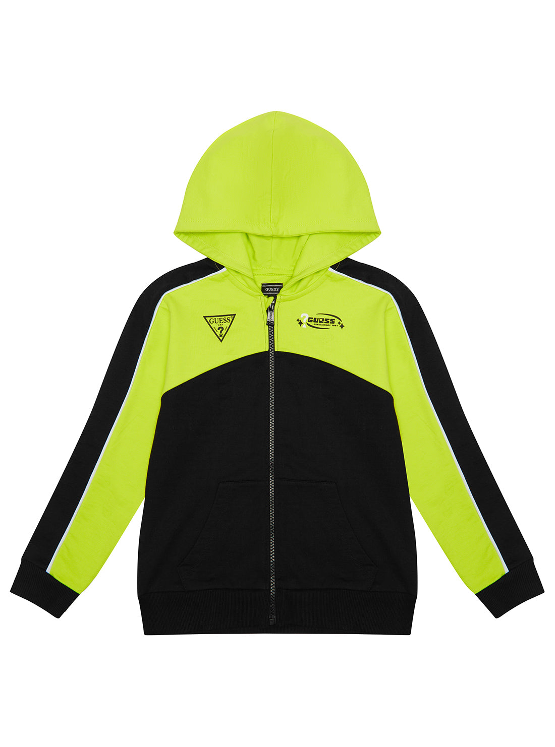 GUESS Kids Black Hooded Active Top (2-7) N5YQ02KA6R4 Front View