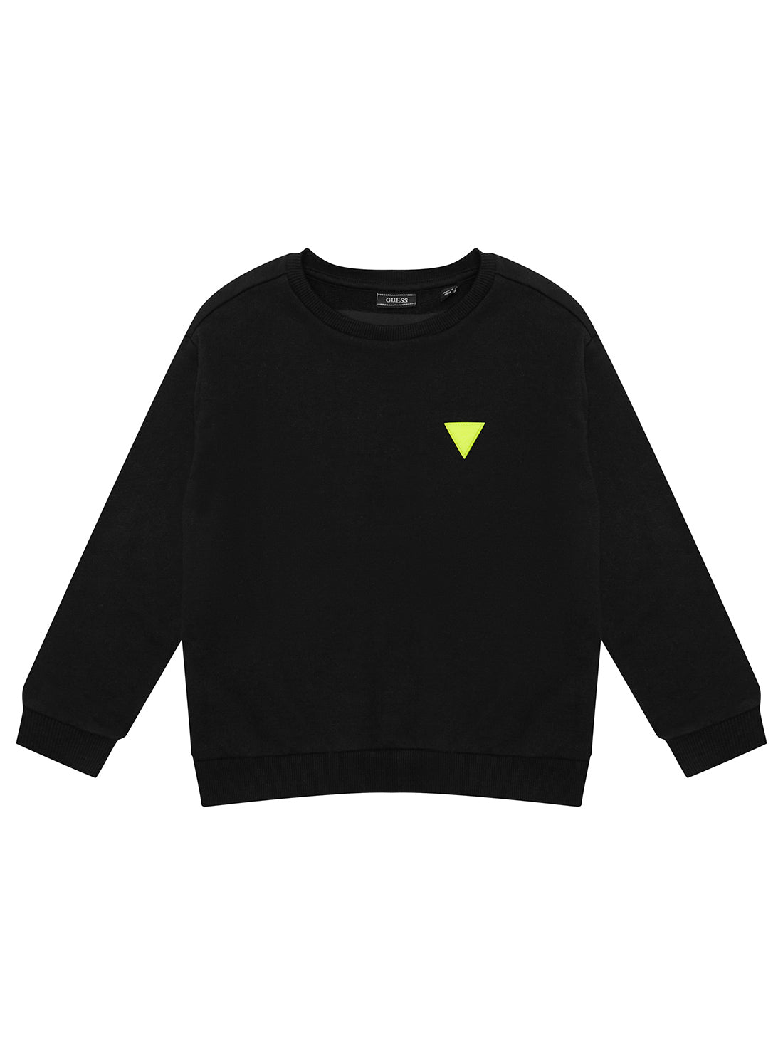 GUESS Kids Black Long Sleeve Active Top (2-7) N5YQ03KAD74 Front View