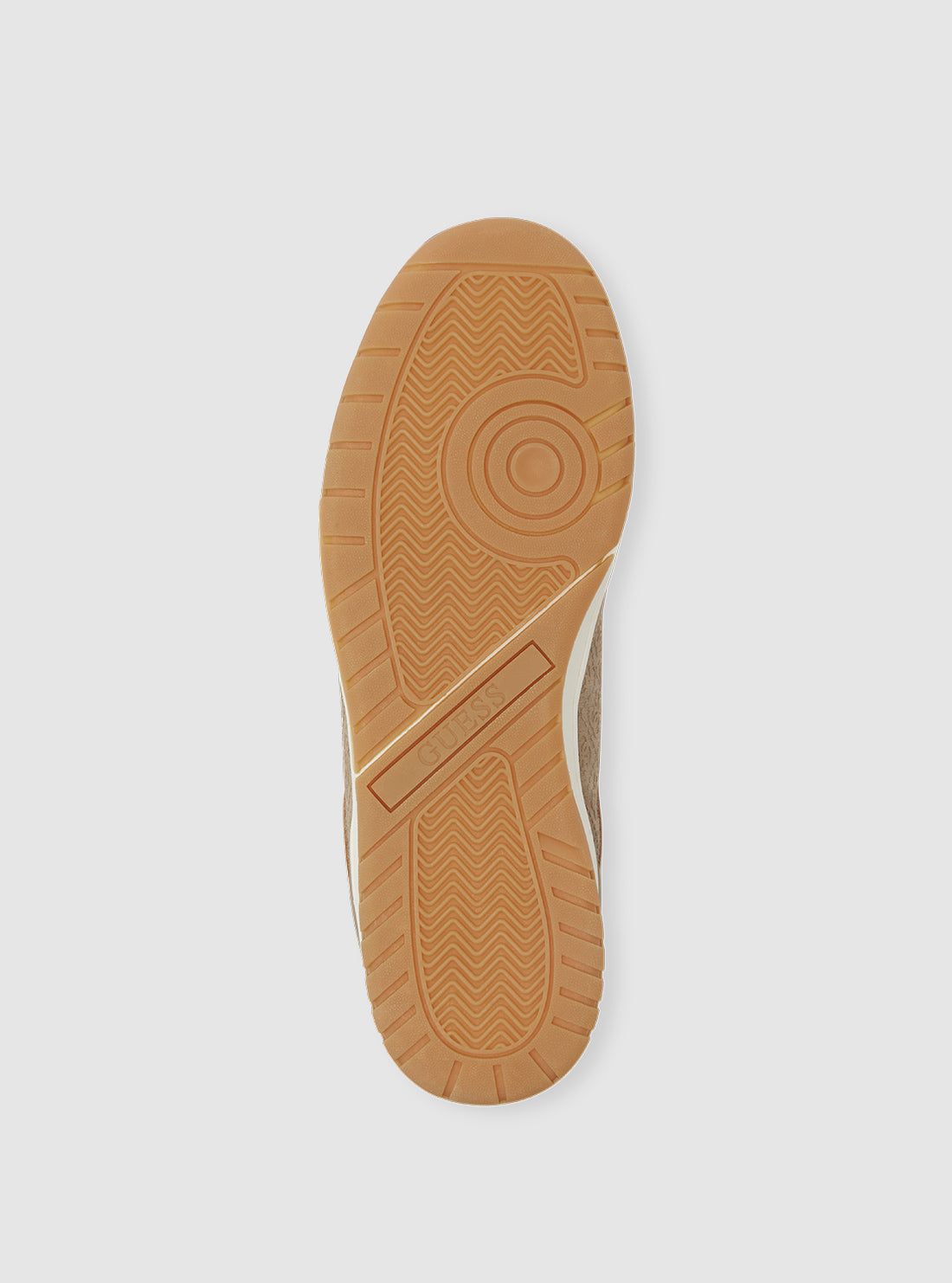GUESS Mens Footwear Brown Nanon Low Top Logo Sneakers NANON Bottom View