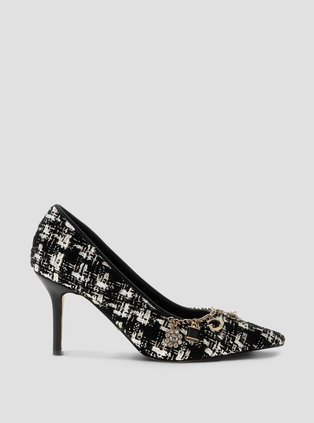 GUESS Womens Black Multi Naseenly Pumps NASEENLY Side View