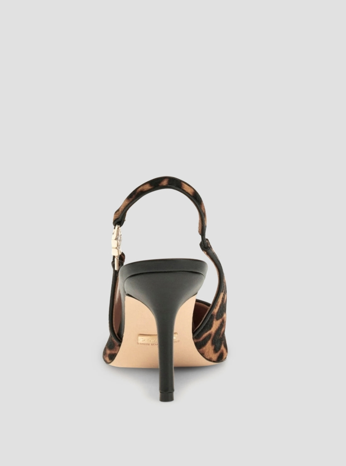 GUESS Womens Tan Multi Nasshaly Slingback Pumps NASSHALY Back View