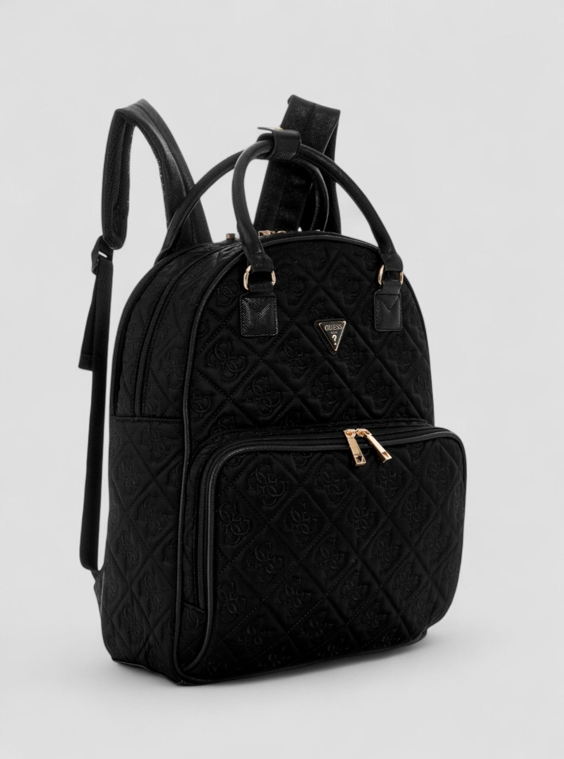 GUESS Womens Black Logo Adelasia Backpack NB9658030 Side View