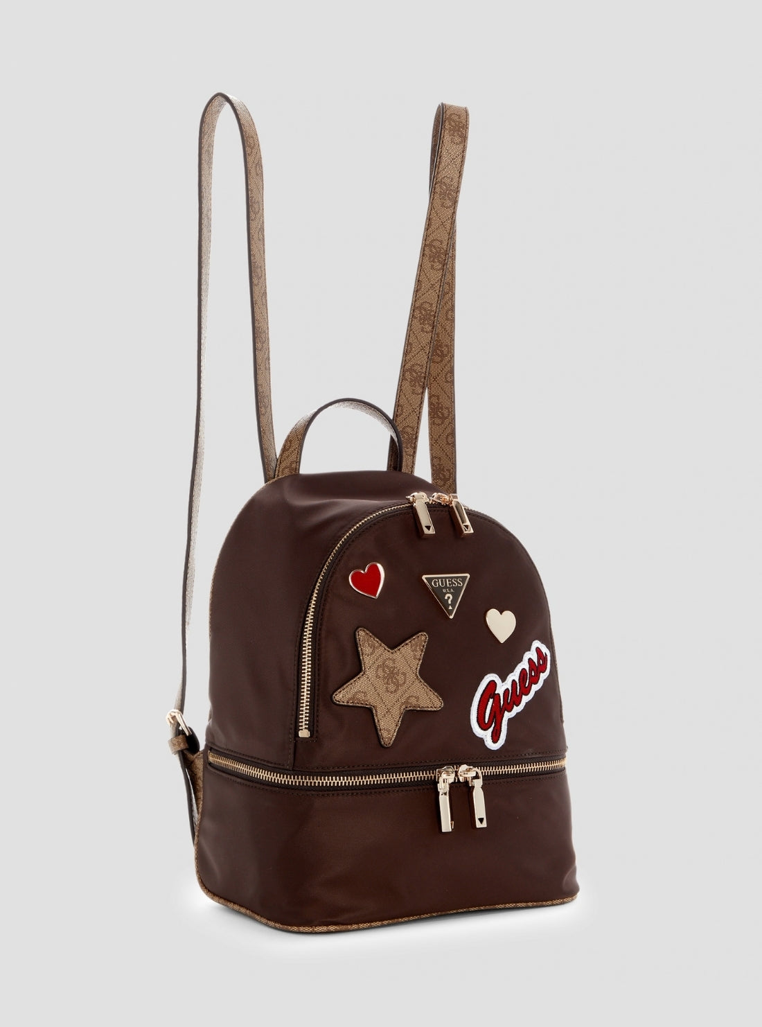 GUESS Womens Brown Hayley Small Backpack NK3244032 Side View